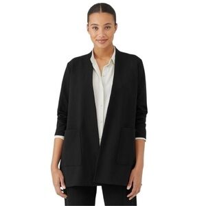 Eileen Fisher Ponte Knit Longline Tencel Blazer XS Washable Lagenlook Capsule